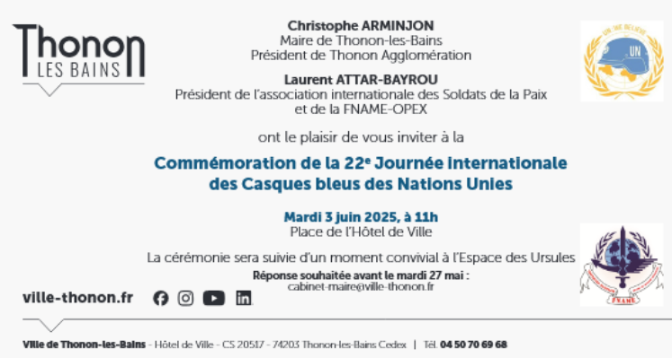 JOURNEE INTERNATIONALE DES CASQUES BLEUS