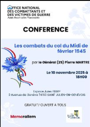 Conférence sur la bataille des Alpes -44/45